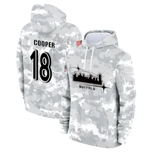 #18 Cooper Salute to Players Hoodie Buffalo Bills Fashion Fan Hoodies Fall Fleece Tops American Football Fan Gifts