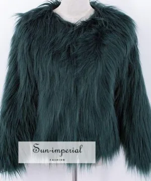 20 Colors Size S- 4xlplus Size Womens Black Fluffy Faux Fur Coats Jackets White  Fur Coats Women