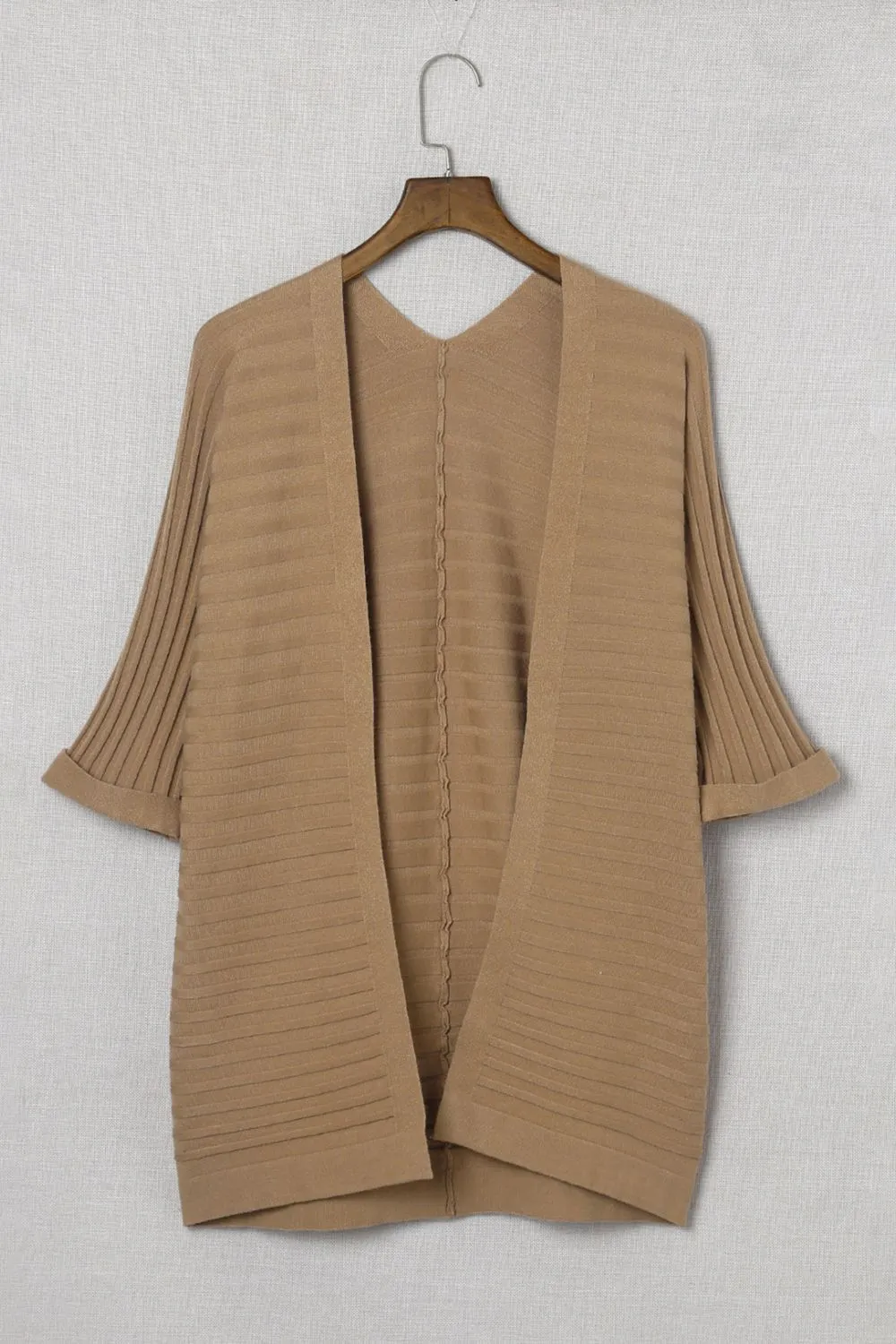 Babs Ribbed Open Front Knit Cardigan