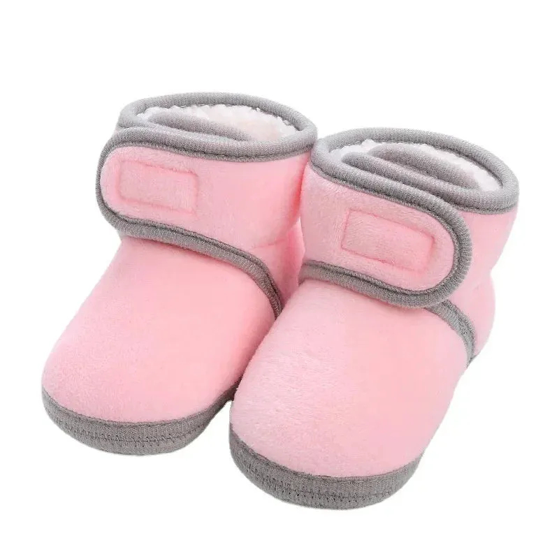 Baby Girls Soft Booties with Pompom