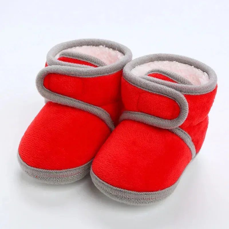 Baby Girls Soft Booties with Pompom