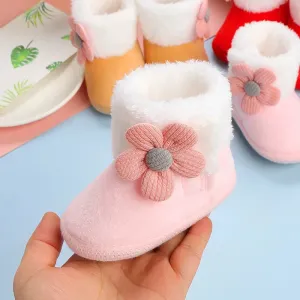 Baby Girls Soft Booties with Pompom