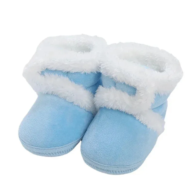 Baby Girls Soft Booties with Pompom