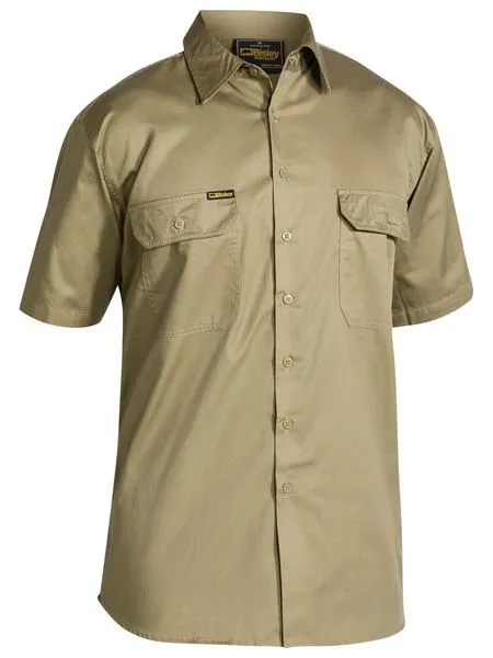 Bisley Cool Lightweight Drill Shirt - Short Sleeve-(BS1893)