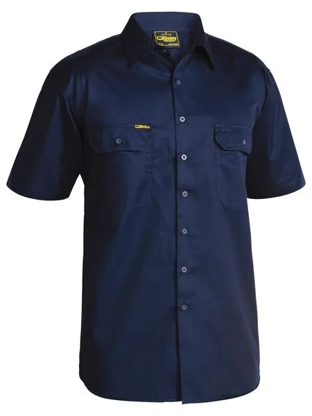 Bisley Cool Lightweight Drill Shirt - Short Sleeve-(BS1893)