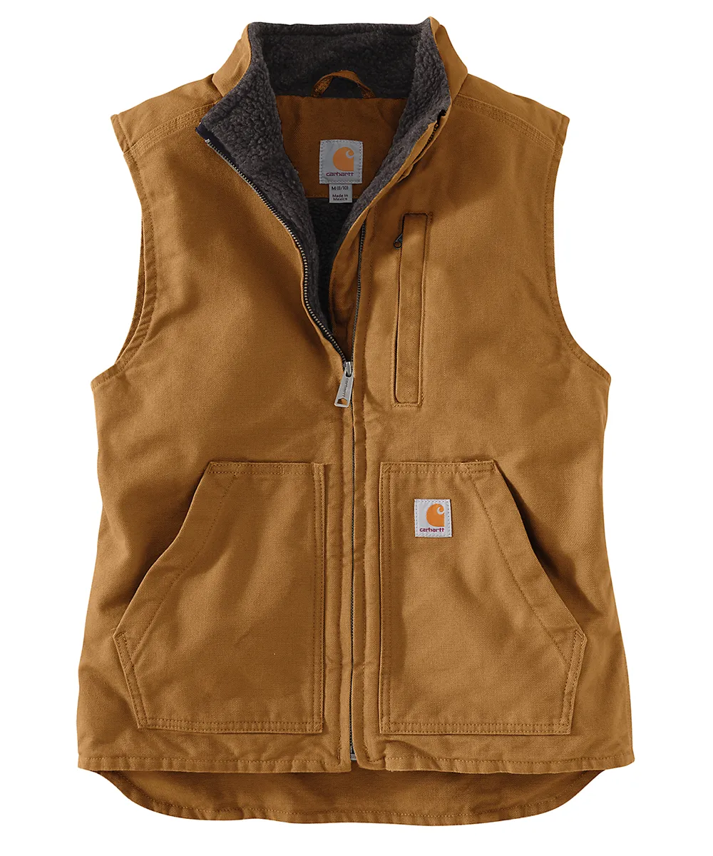 Carhartt Women's Sherpa-Lined Mock Neck Vest - Carhartt Brown