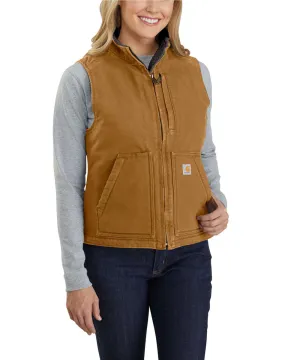 Carhartt Women's Sherpa-Lined Mock Neck Vest - Carhartt Brown