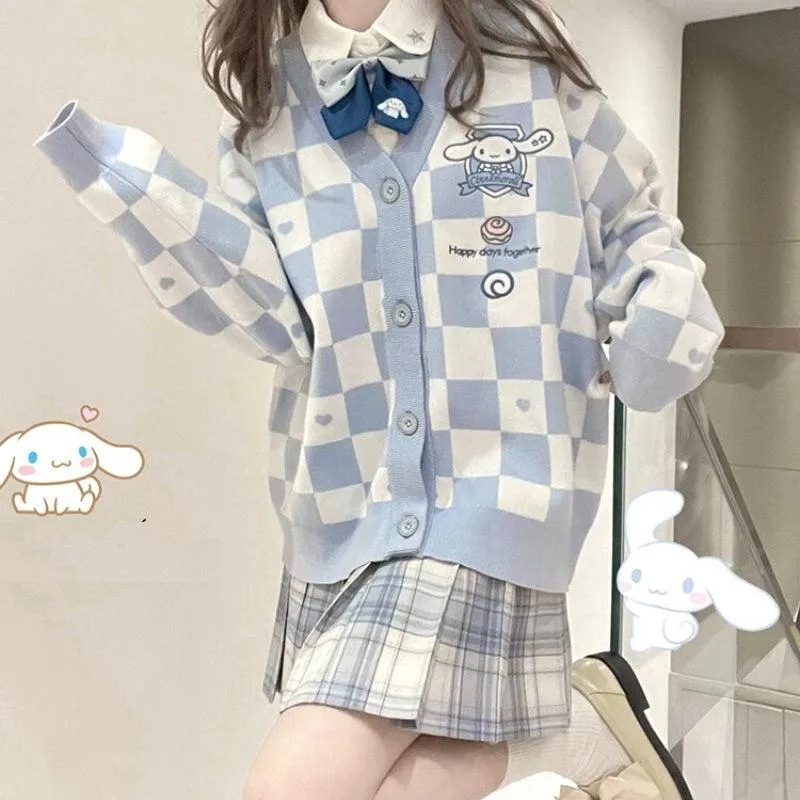 Cinnamoroll Buttoned Blue Cardigan