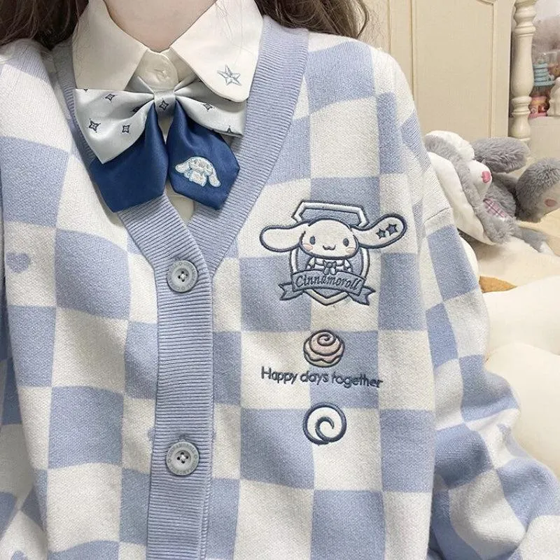 Cinnamoroll Buttoned Blue Cardigan