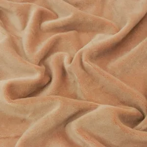 Dusty Peach Soft Stretch Velour Knit Fabric