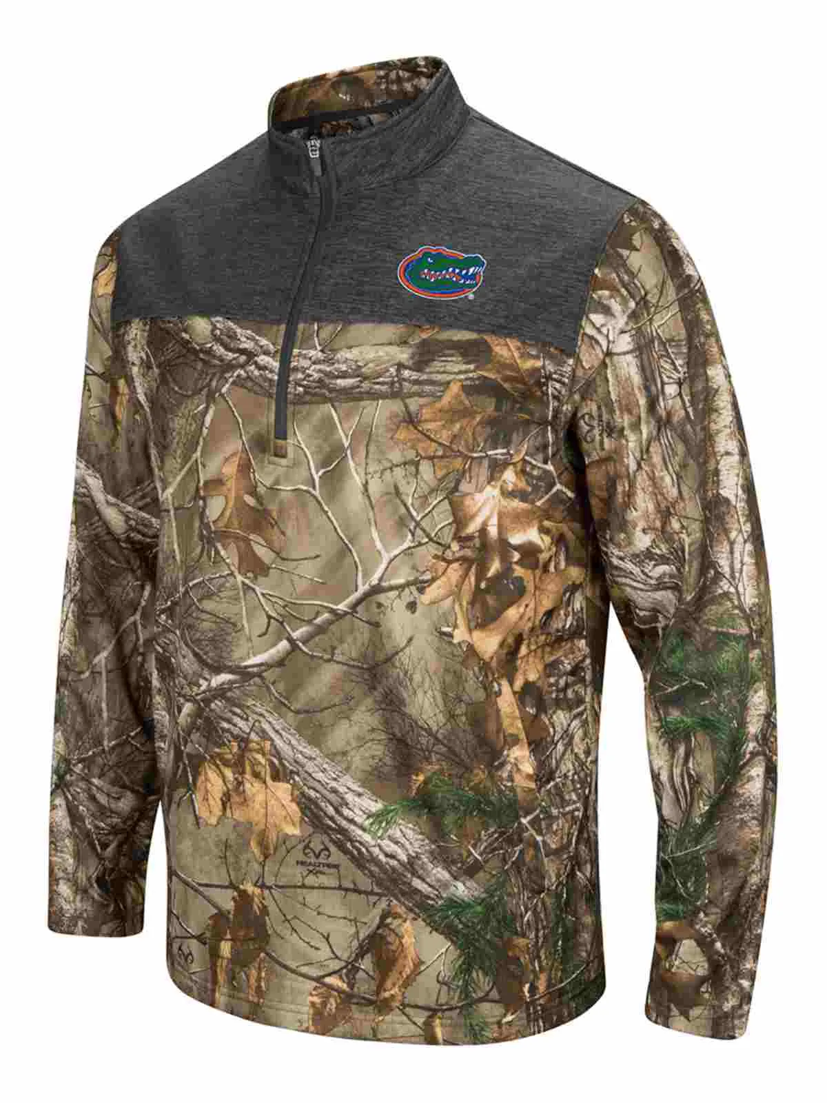 Florida Gators Colosseum Realtree Xtra Gray Outfitter 1/4 Zip LS Pullover