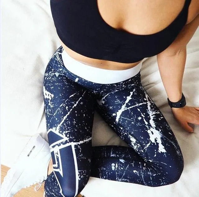 Gorgeous Women Leggings - Slim High Waist Elasticity Leggings - Fitness Printing Breathable Women Pants (BAP)(TBL)(BCD3)(F24)