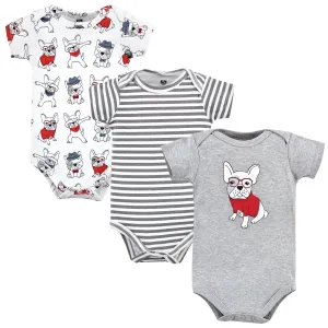 Hudson Baby Cotton Bodysuits, Boy Whimsical Dog