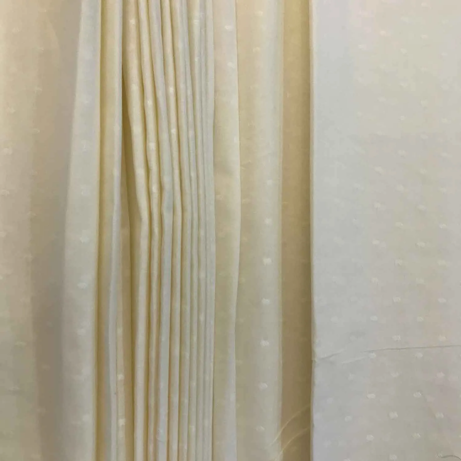 Ivory Cream Motifs Cotton Dobby Fabric