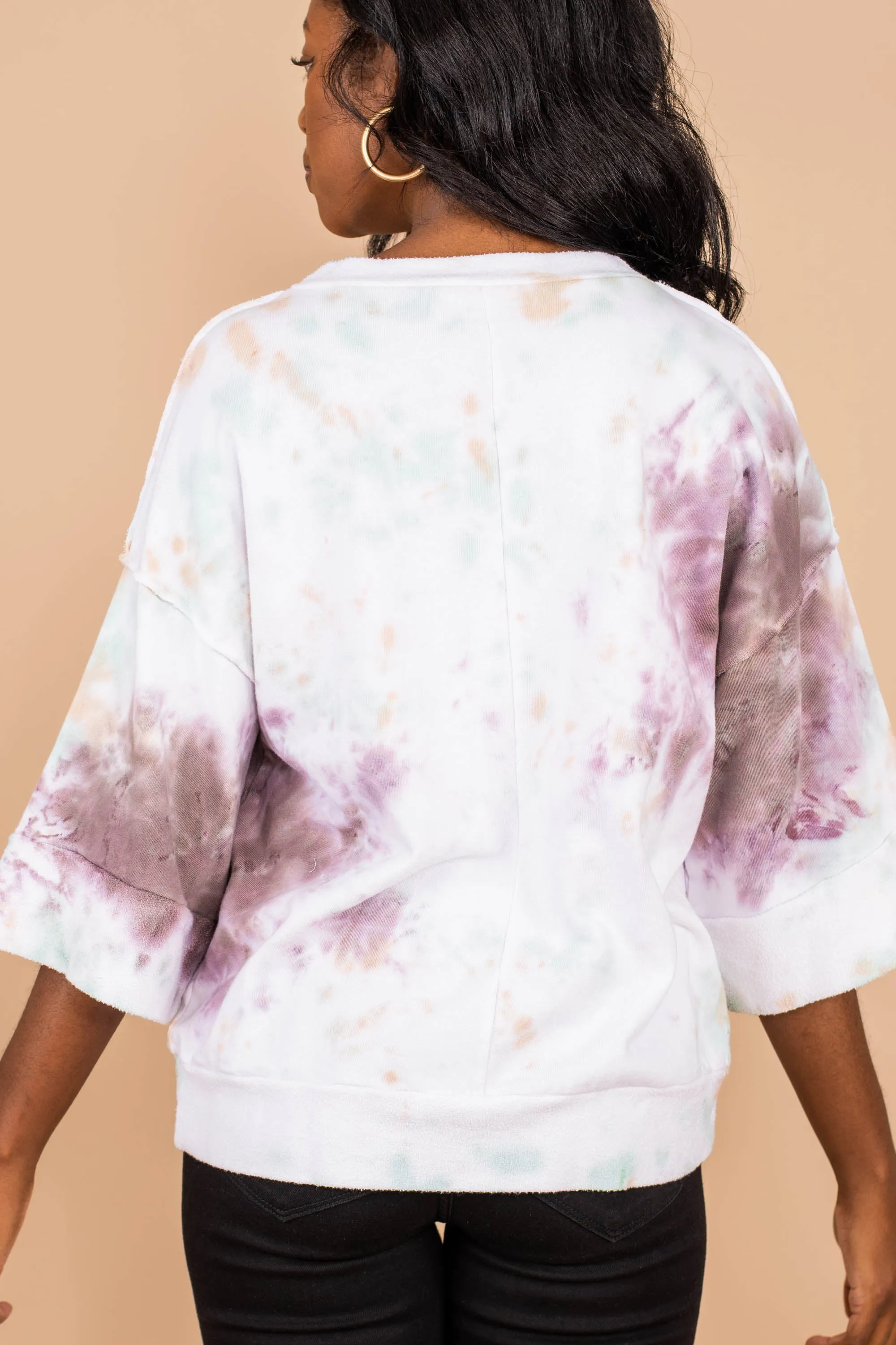 Just Another Day Purple Tie Dye Sweatshirt