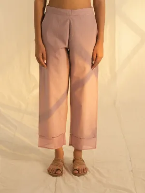 Just Mauve Cotton Straight Pant