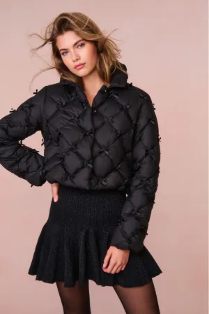 Kasey Quilted Bow-Embellished Jacket