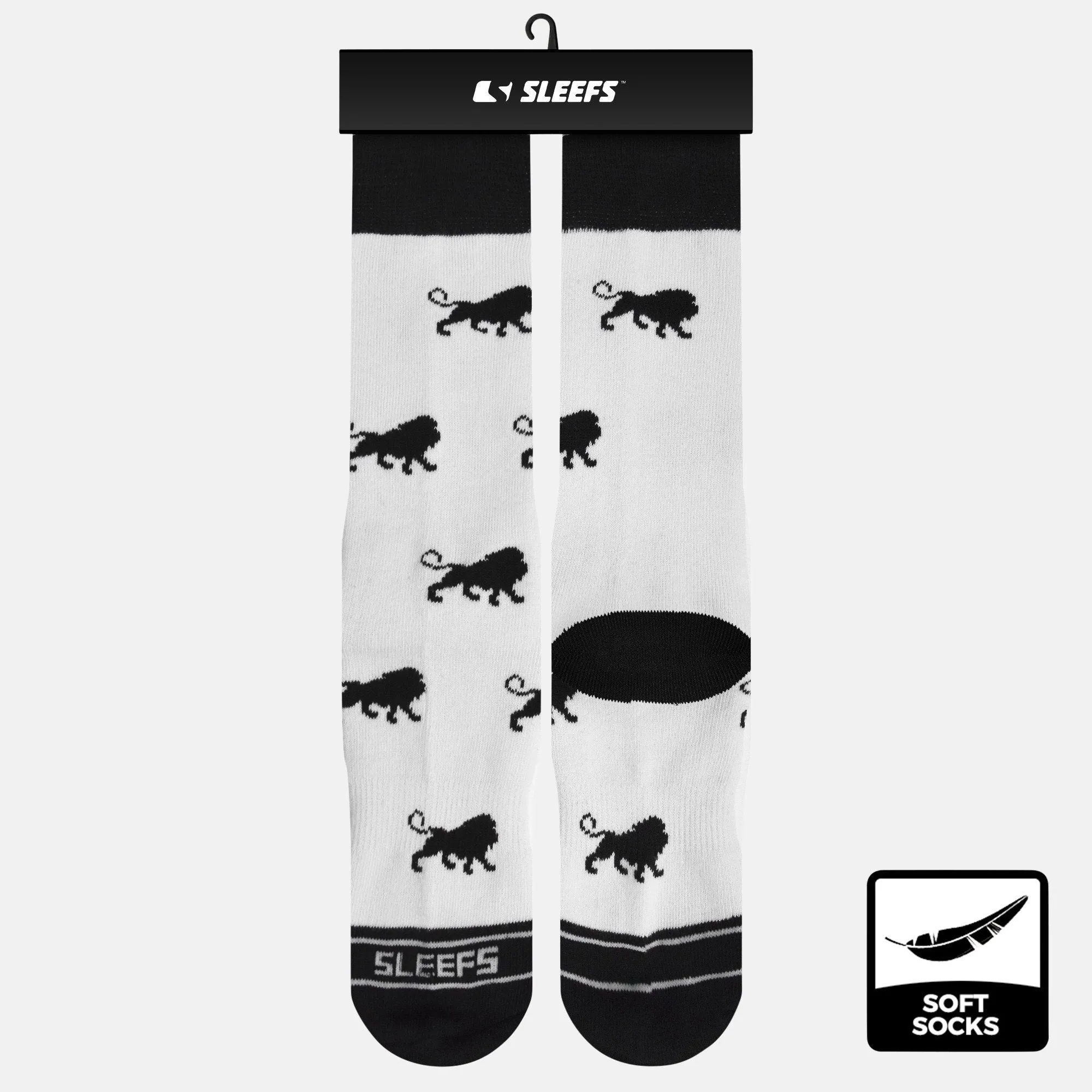 Lions White Soft Socks