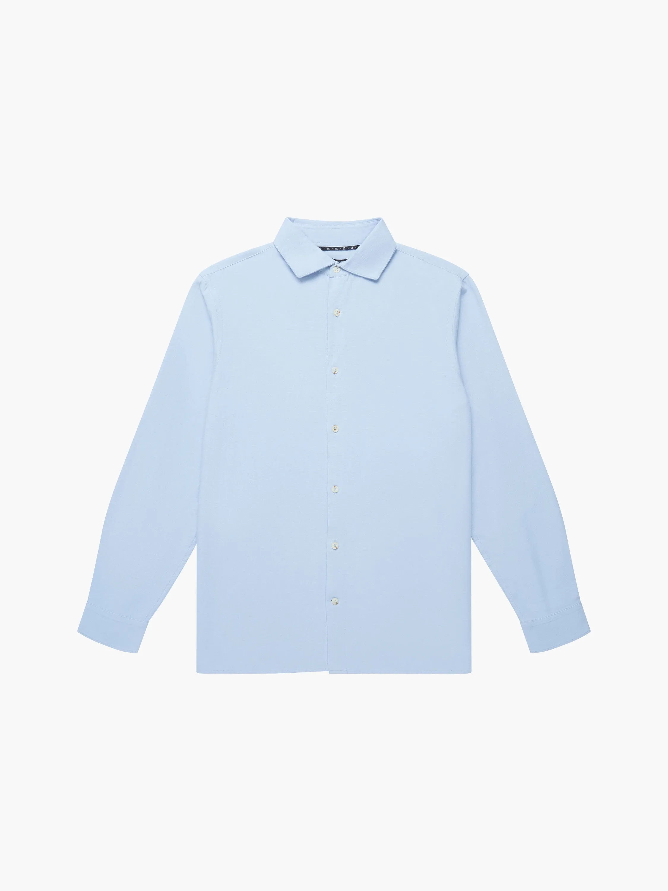 Long Sleeve Linen Blend Shirt