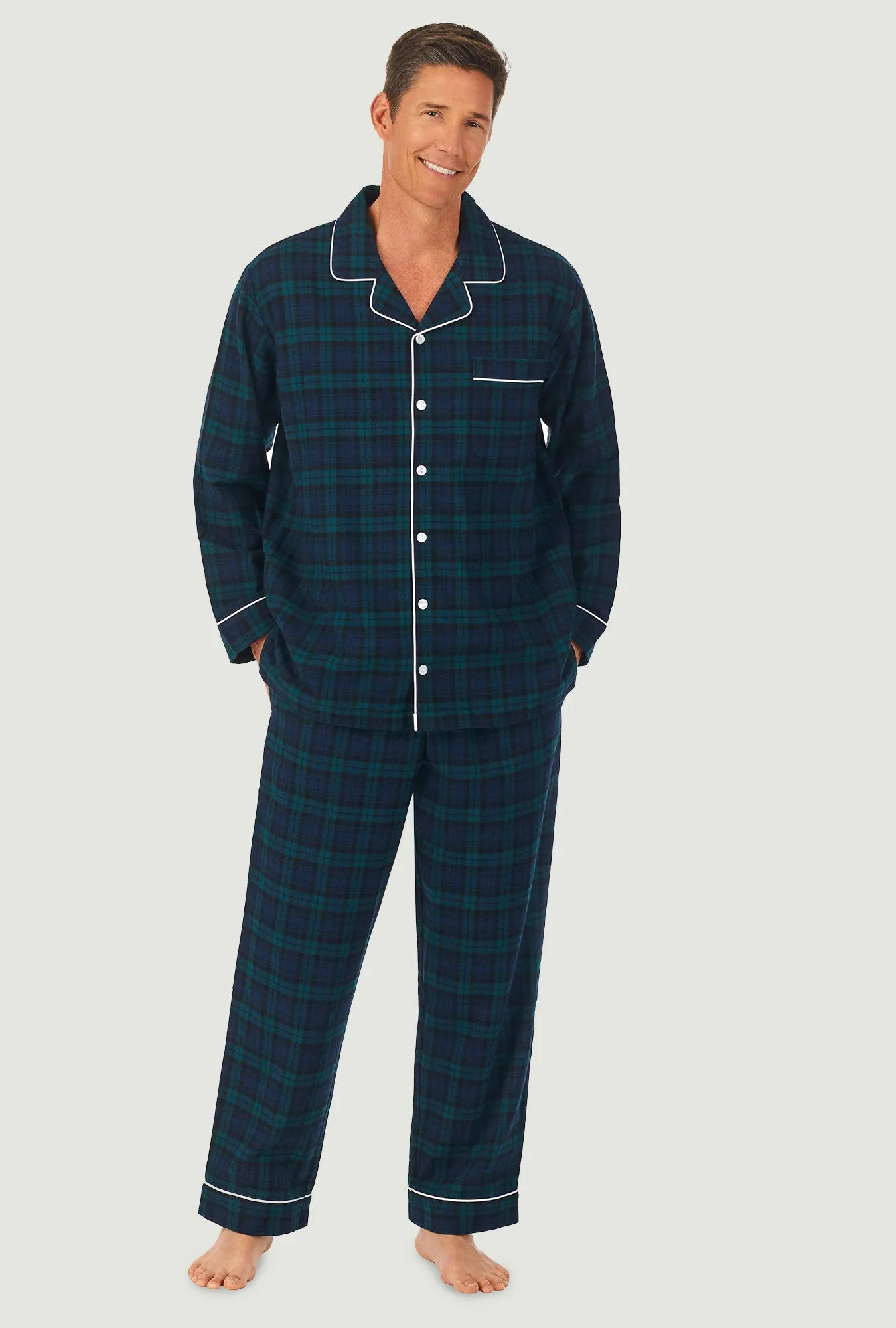 Men's Black Watch Flannel Pajama