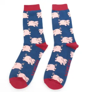 Mr Heron Piglets Navy Socks