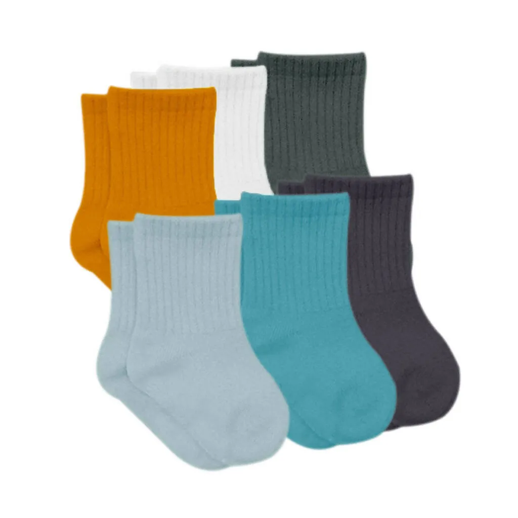 Newborn Cotton Ankle-Hi Socks Assorted 6 Pair Pack