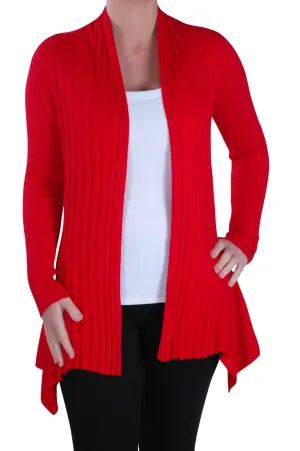 Open Front Knitted Draped Cardigan