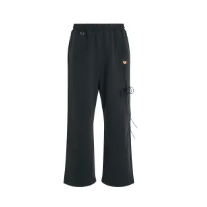 RCA Cable Embroidery Sweatpants in Black