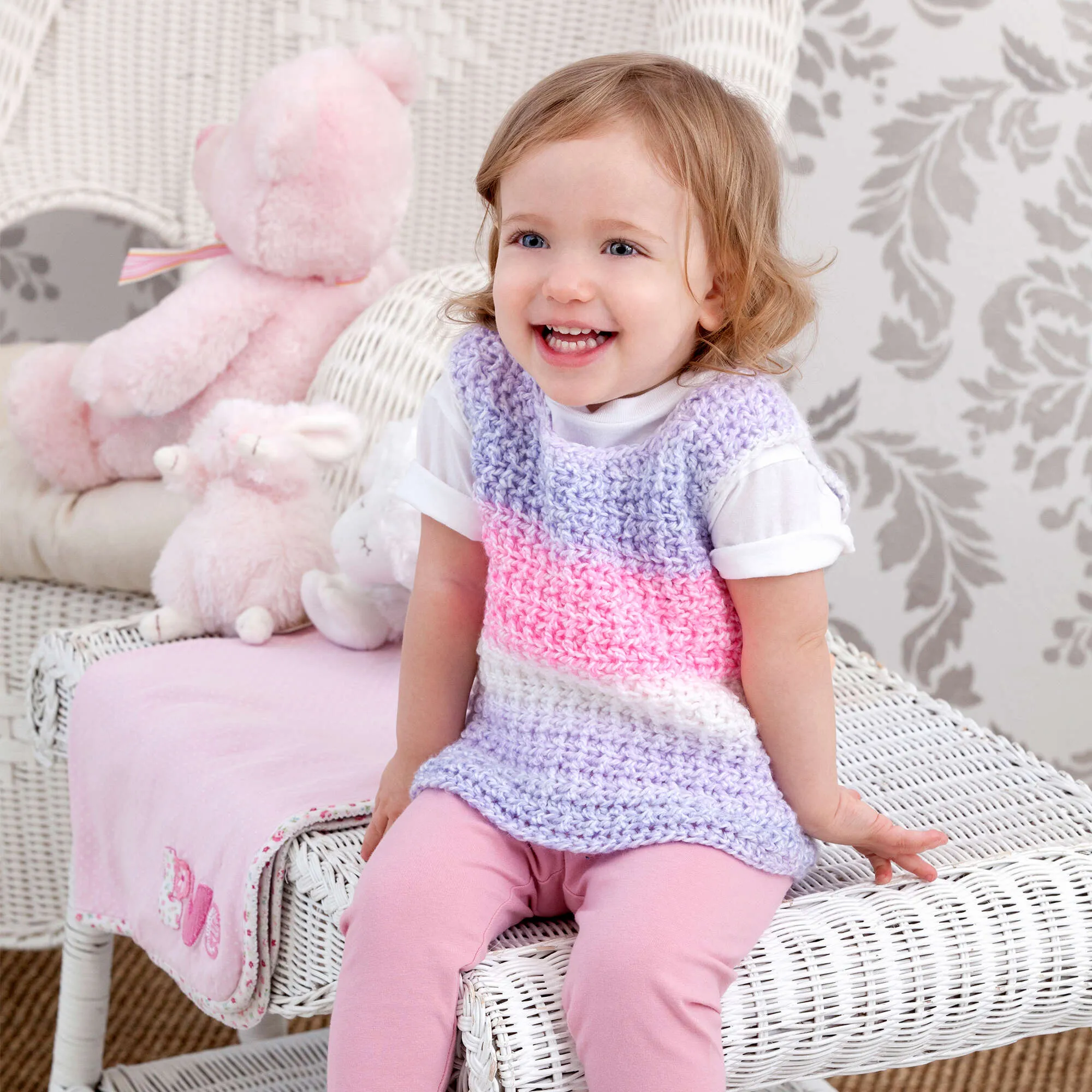 Red Heart Crochet Sweetie Pie Baby Vest