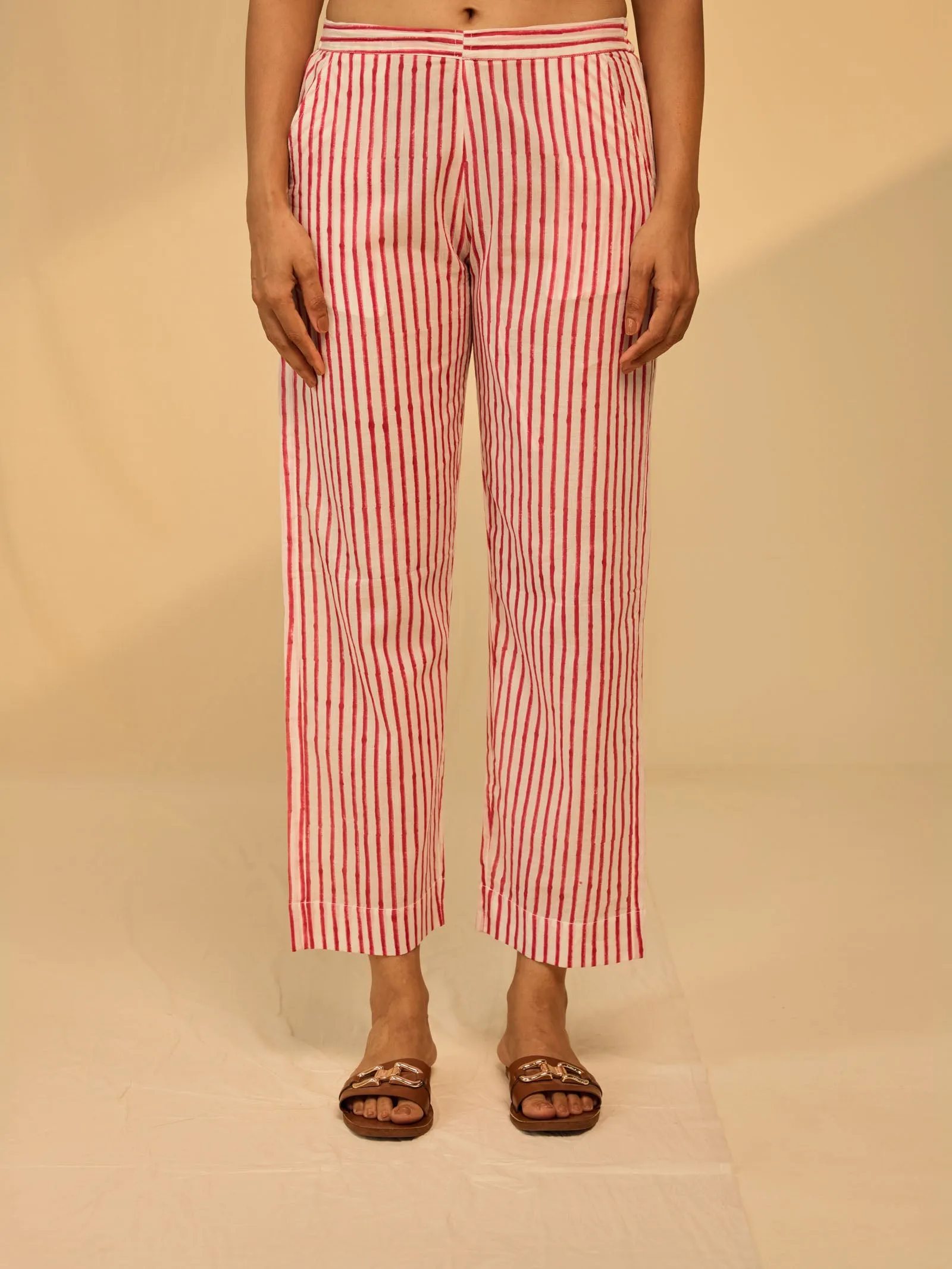 Red Rouge Voile Straight Pant