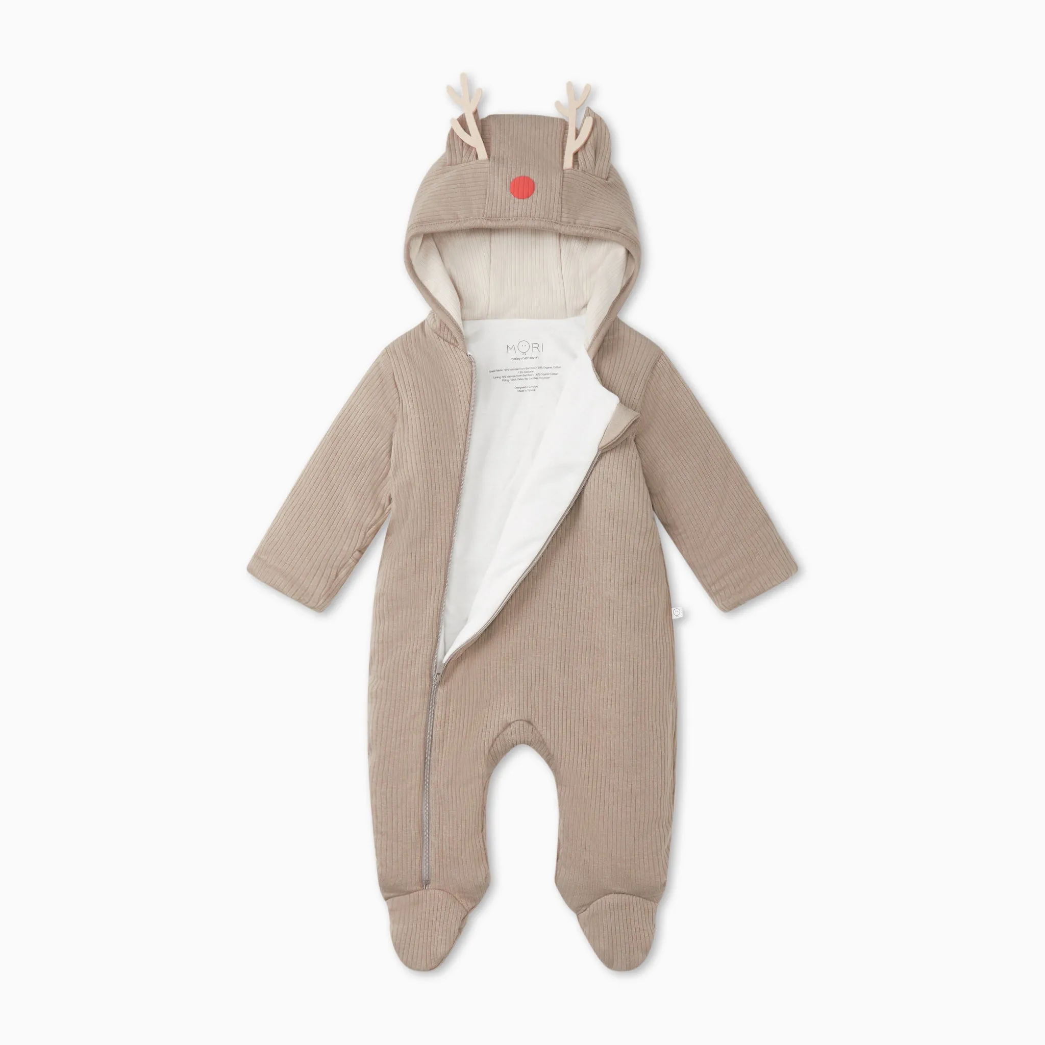 Reindeer Ribbed Pramsuit