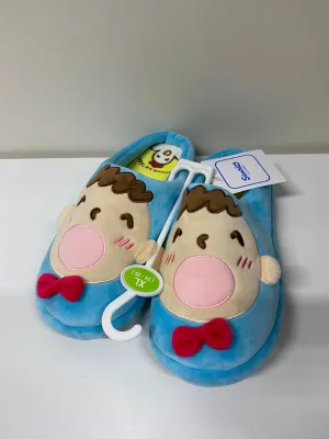 Sanrio Minna No Tabo Blue Soft Big Head Slippers