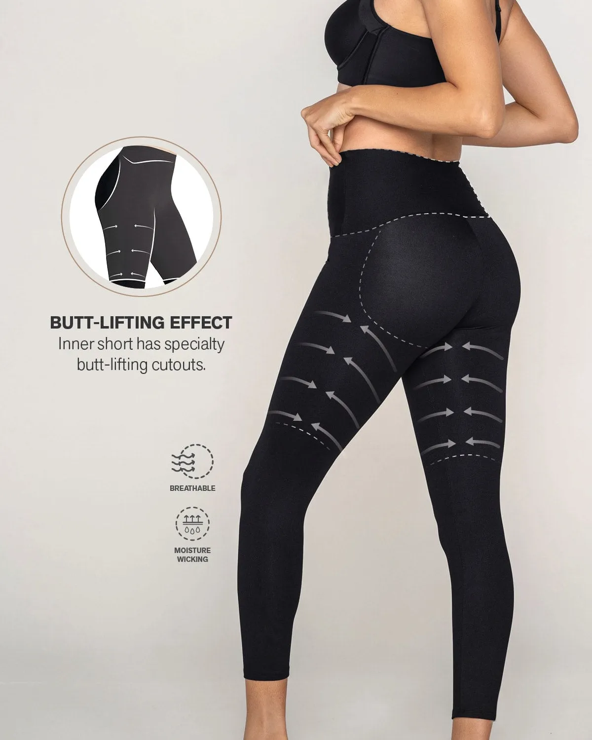 Sculpting Shaper Legging with Butt-Lifting Inner Short