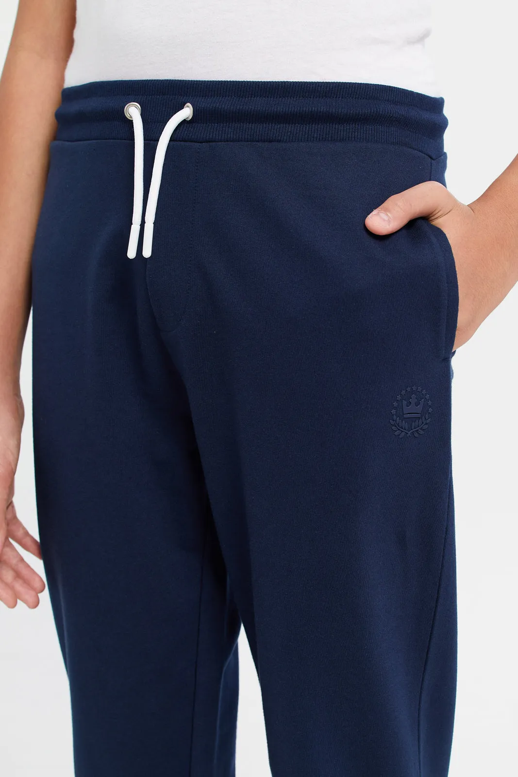 Senior Boys Navy Active Pants Set (Pack of 2)