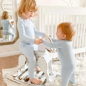 Sky Blue Bamboo Kids Pajamas