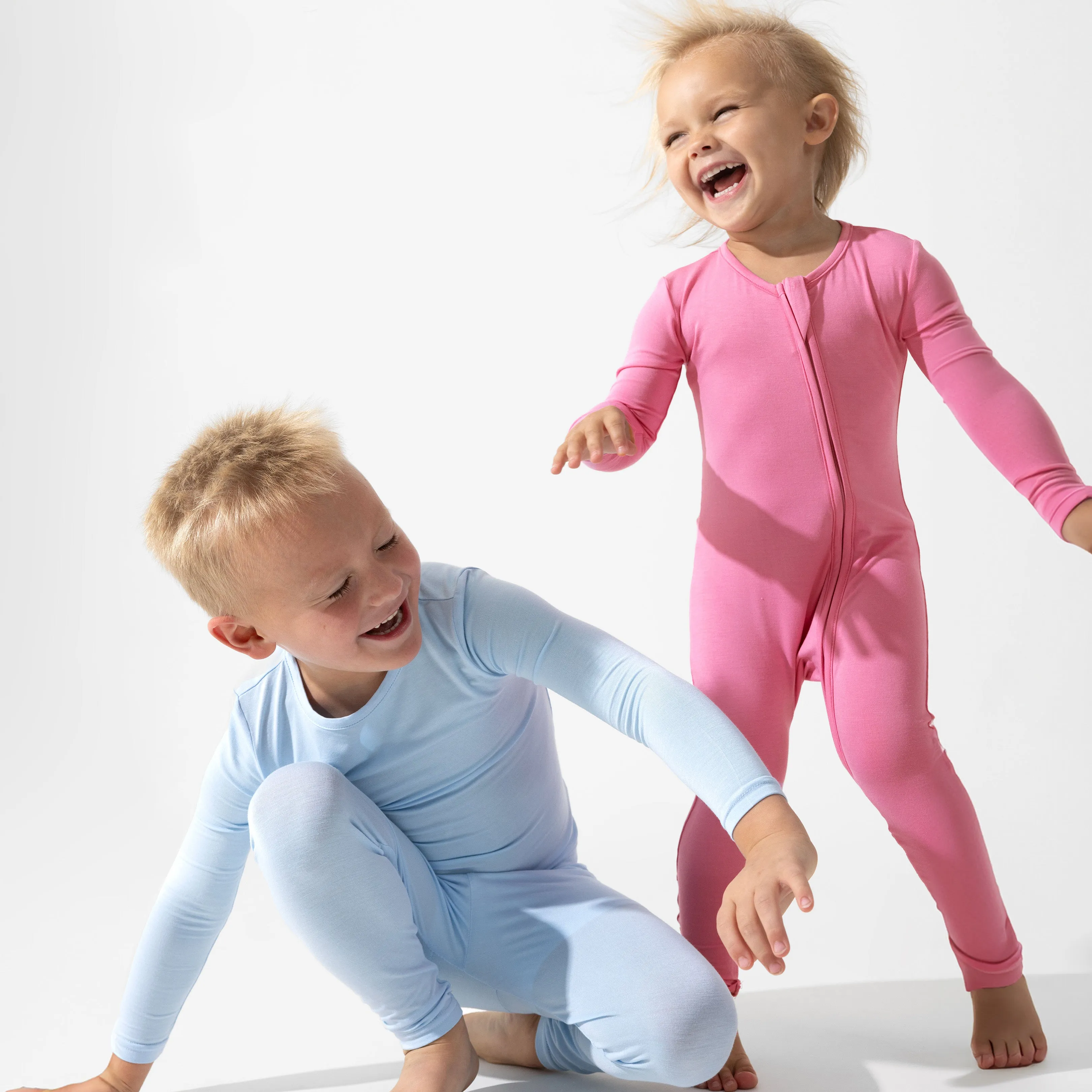 Sky Blue Bamboo Kids Pajamas