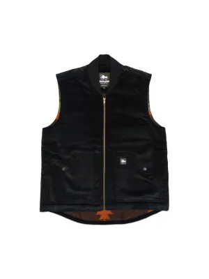 Slowgold Clothing | The Grafter Corduroy Vest - Black