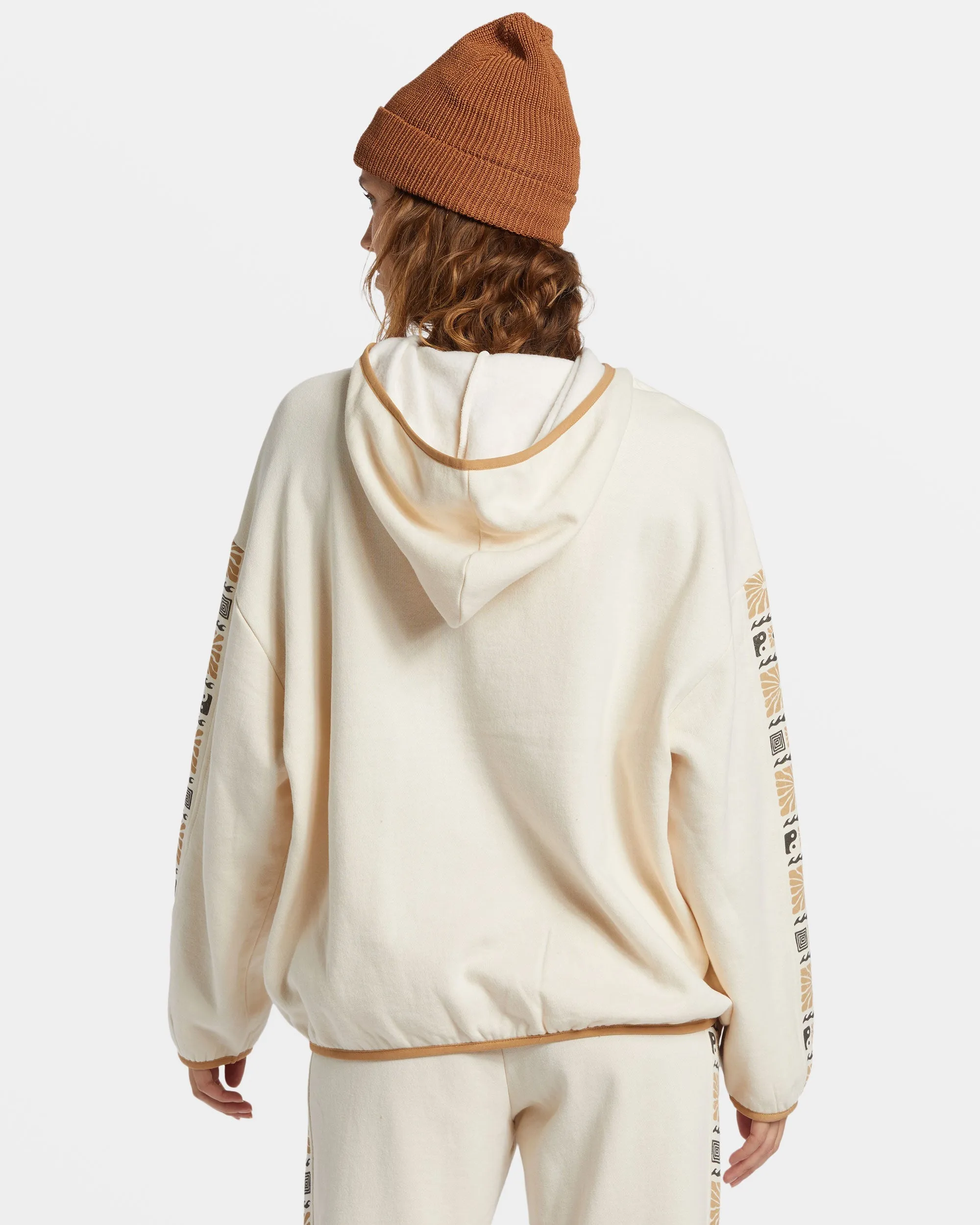 Surf Adventure Half-Zip Hoodie - White Cap