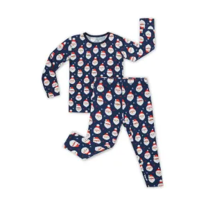 Vintage Santa Two Piece Jammies-Navy