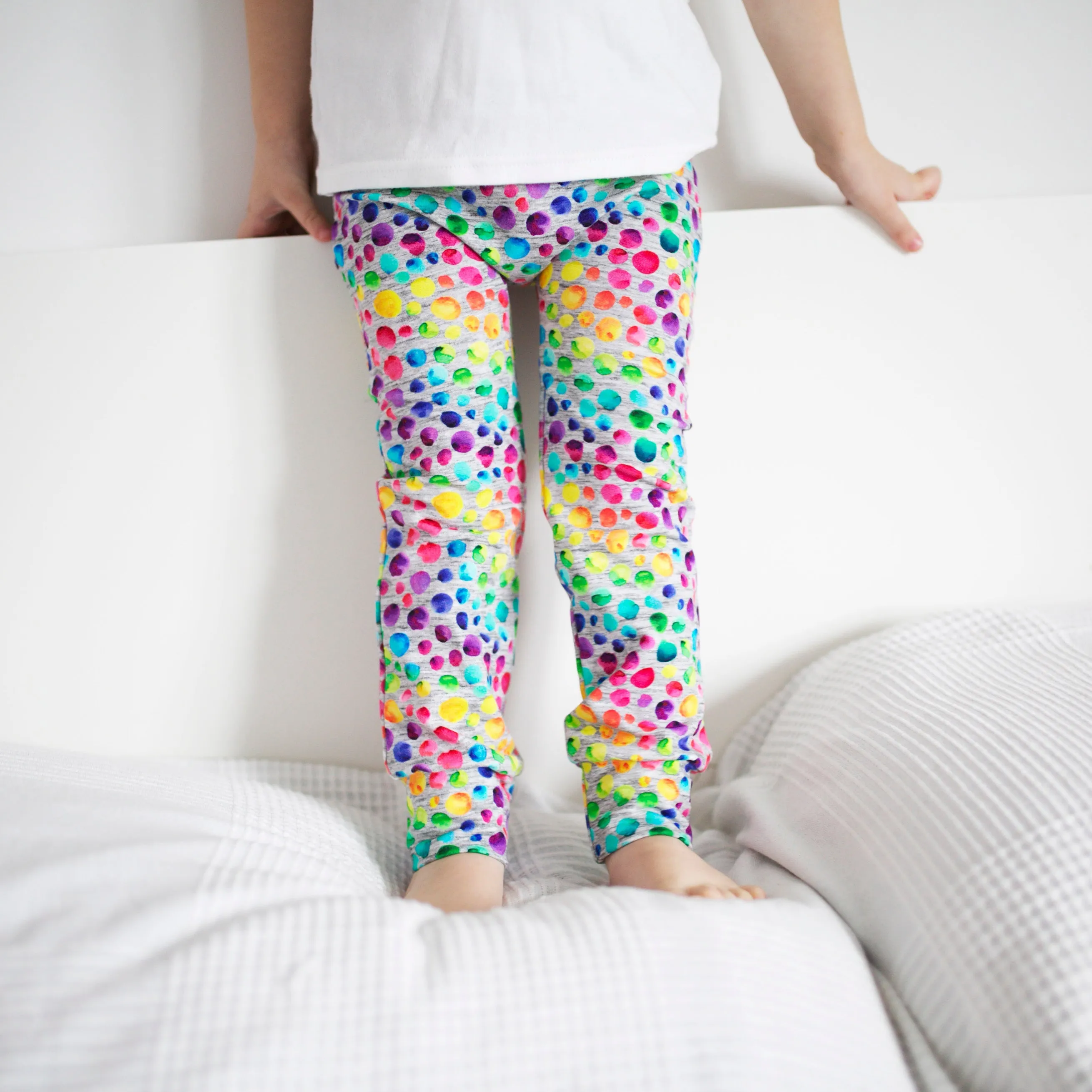 Warm Rainbow Dots Leggings