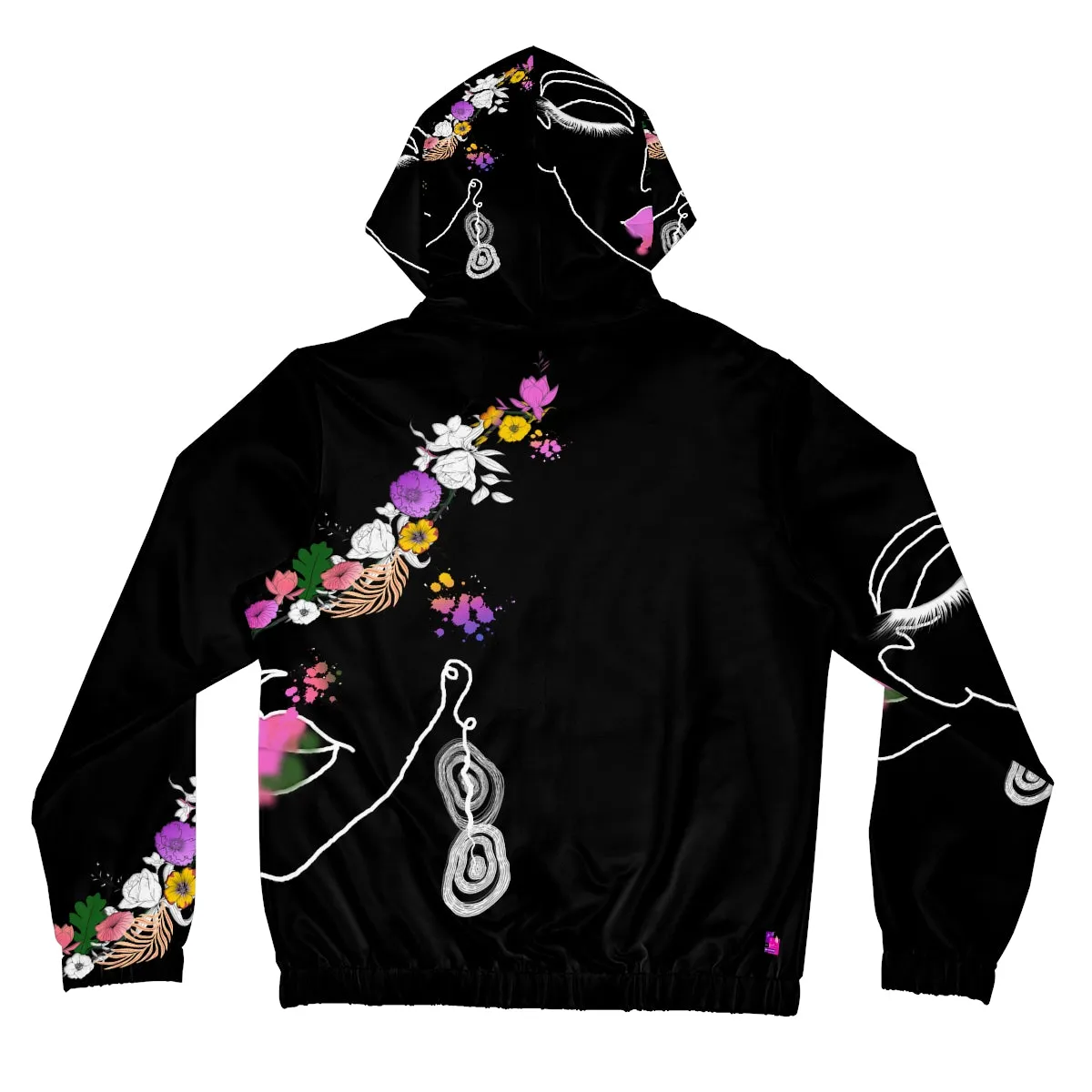 Women’s Full-Zip Hoodie (AOP) PALETTE OF BLOOM