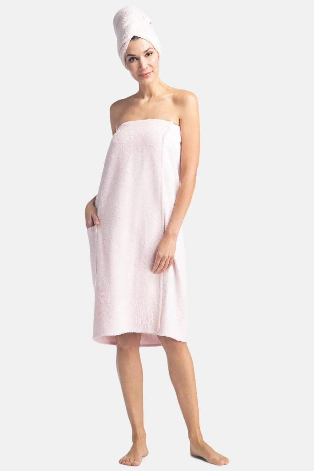 Women's Terry Cloth Spa Package - Body Wrap and Hair Towel